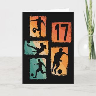 17th Birthday Boy Girl Soccer Player Footll 17 Yea Card