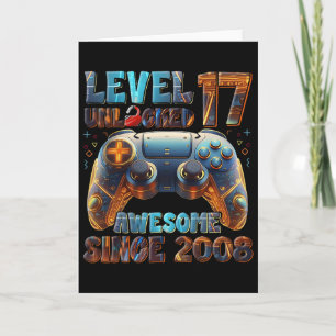 17th Birthday Boy Video Gamer Awesome 2008 17 Year Card