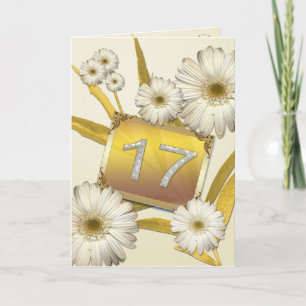 17th Birthday card with daisies.