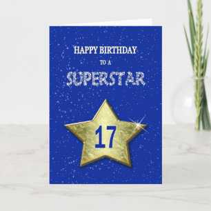 17th Birthday for a Superstar Card