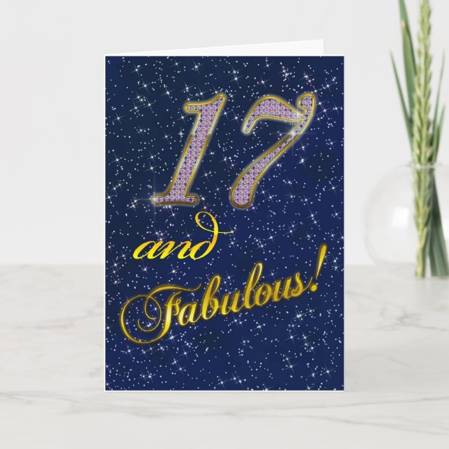 17th birthday for someone Fabulous Card (Front)