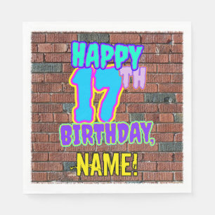 17th Birthday ~ Fun, Urban Graffiti Inspired Look Napkin