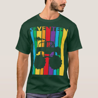 17th Birthday Gift Sevenn Monster Truck 17 Year Ol T-Shirt