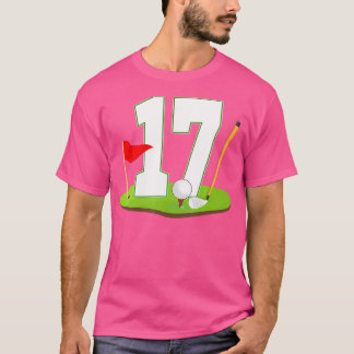 17Th Birthday Golf Player 17 Years Old Birthday Pa T-Shirt