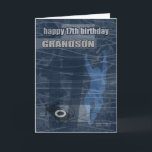 17th Birthday Grandson Modern Design Card<br><div class="desc">17th Birthday Grandson Modern Design</div>