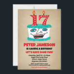 17th Birthday Invitation Funny Cake Casual Mens<br><div class="desc">A funny cartoon birthday cake 17th birthday invitation for a teenage boy or girls,  too!</div>