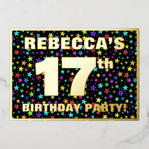 17th Birthday Party — Fun, Colourful Stars Pattern