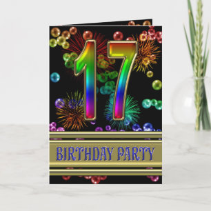 17th Birthday party Invitation
