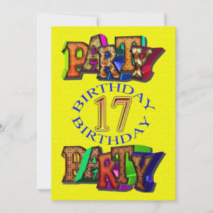 17th birthday party invitation
