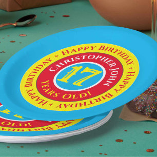 17th Birthday Party Paper Plates