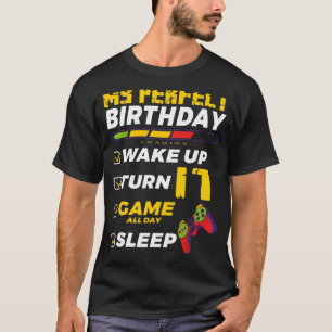 17th Birthday Party Perfect For Gamer 17 Years Old T-Shirt