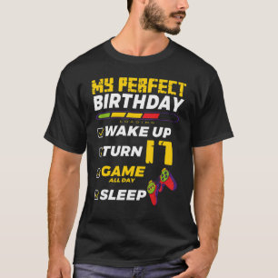 17th Birthday Party Perfect For Gamer 17 Years Old T-Shirt