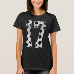 17th Birthday Party Seventeen 17 Year Soccer Bday  T-Shirt