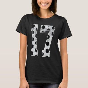 17th Birthday Party Seventeen 17 Year Soccer Bday T-Shirt