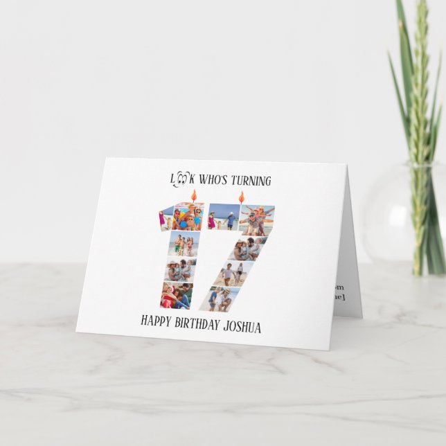 17th Birthday Photo Card (Front)