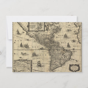 17th-century map of the Americas Invitation