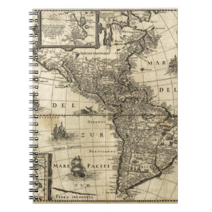 17th-century map of the Americas Notebook