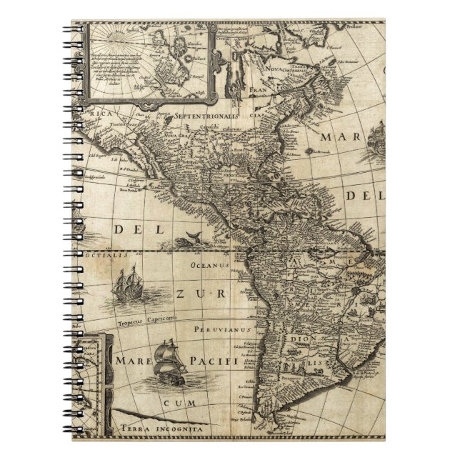 17th-century map of the Americas Notebook (Front)