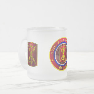 17th Field Artillery Brigade “Thunderbolt” Frosted Glass Coffee Mug