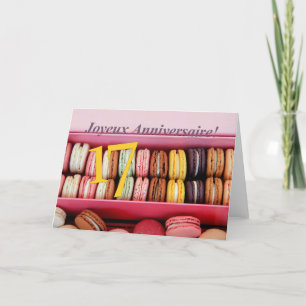 17th French Birthday Macaron-Joyeux Anniversaire! Card