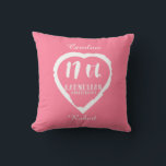 17th Wedding anniversary traditional carnelian Cushion<br><div class="desc">If you would like any help customising this design please contact me,  there is an ask this designer button,  just below this text. Aromantic heart brush stroke design for people celebrating 17th wedding anniversary. Carnelian gemstone is the traditional gift for this occasion.</div>
