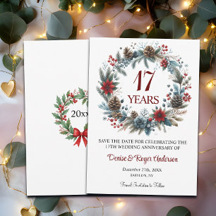 17th Wedding Anniversary Winter Save The Date