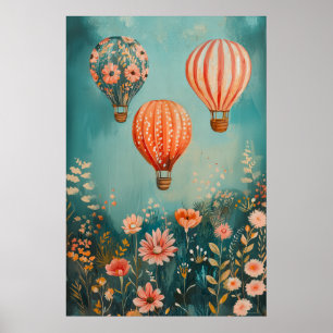 1800 Floating Hot Air Balloons Poster