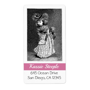 1800s Art Girl All Dressed Up With a Letter