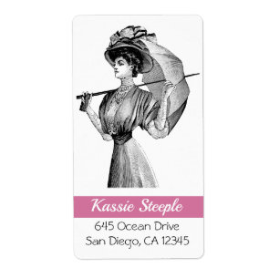 1800s Art Woman With Umbrella