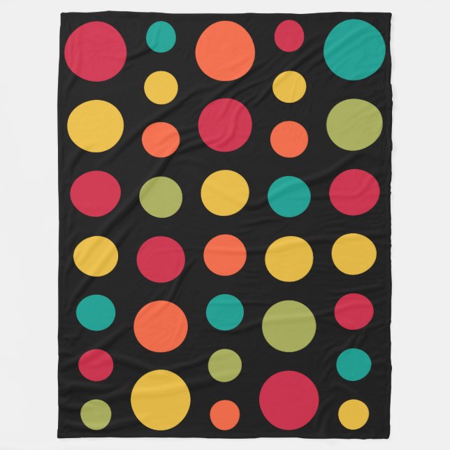 180115 - Colours 02 - on Black Fleece Blanket (Front)