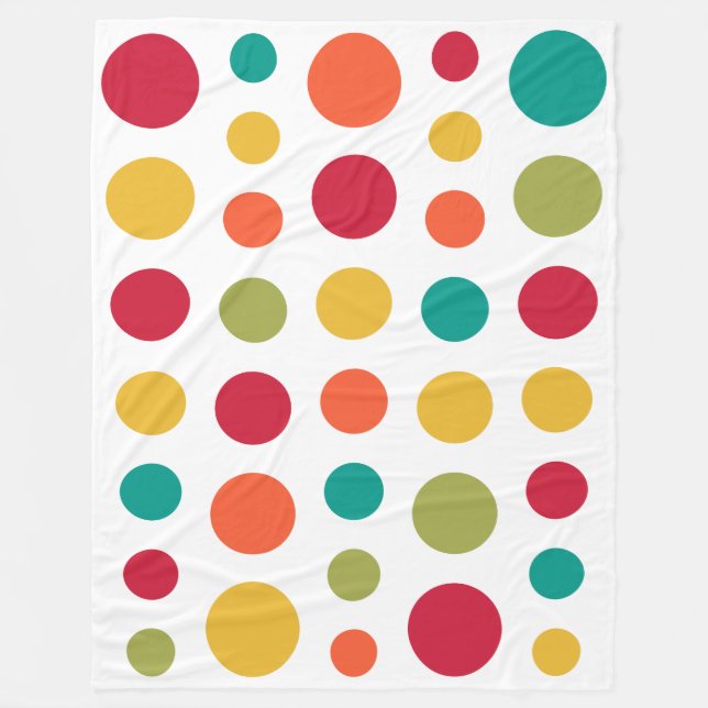 180115 - Colours 02 - on White Fleece Blanket (Front)