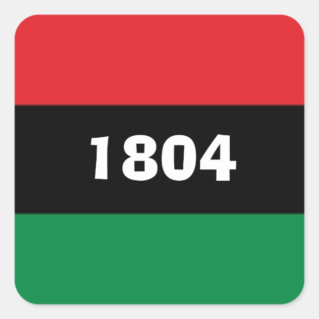 1804 Haiti Pan African Colours  Square Sticker (Front)