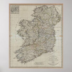 1804 Map of Ireland (40"x47") Poster