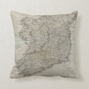 1804 Map of Ireland Cushion