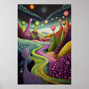 1806 Cosmic Surrealist Dreamscape Poster