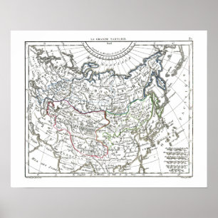 1806 Map - La Grande Tartarie Poster