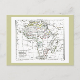 1806 Map - L'Afrique Postcard