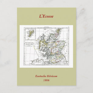 1806 Map - L'Ecosse Postcard