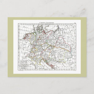 1806 Map - L'Empire d'Allemagne Postcard