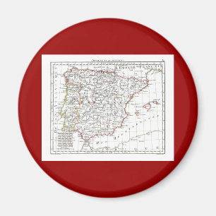 1806 Map - L'Espagne et le Portugal Magnet