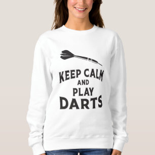 180 Darts Dart Dartboard Keep Calm Game Funny Gift Sweatshirt