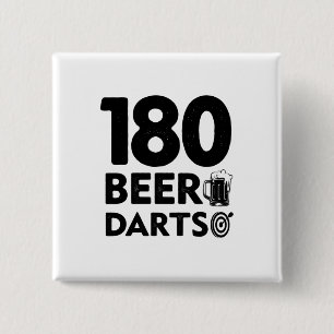 180 Days Beer And Darts 15 Cm Square Badge