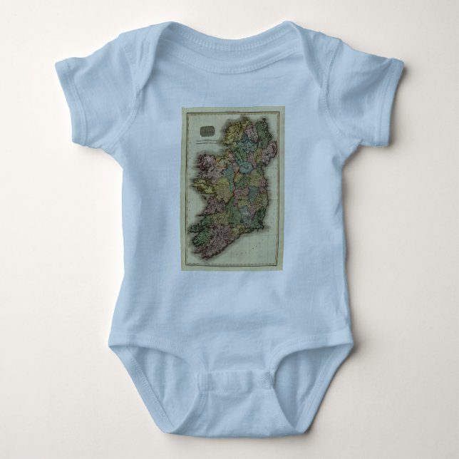 1813 Ireland Map by John Pinkerton Baby Bodysuit (Front)