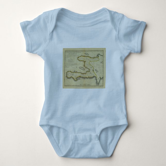 1814 Haiti Map by Mathew Carey Baby Bodysuit (Front)