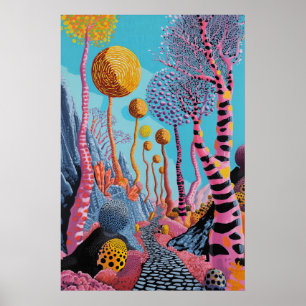 1822 Cosmic Surrealist Dreamscape Poster