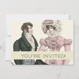 1823 Antique Wedding Man Woman Fashion Invitation