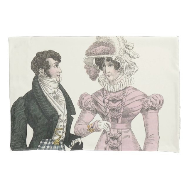 1823 Antique Wedding Man Woman Fashion Pillowcase (Front)