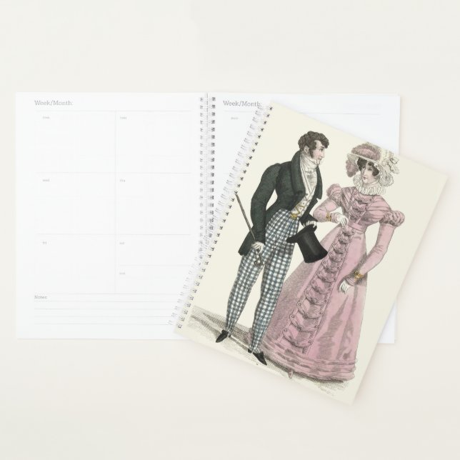 1823 Antique Wedding Man Woman Fashion Planner (Display)