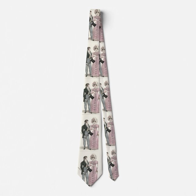 1823 Antique Wedding Man Woman Fashion Tie (Front)