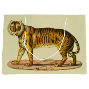 1824 tiger print large gift bag